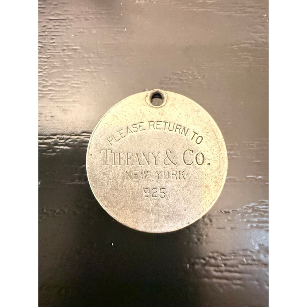 Authentic Tiffany & Co 925 Sterling Silver Tag Charm Pendant 7 grams